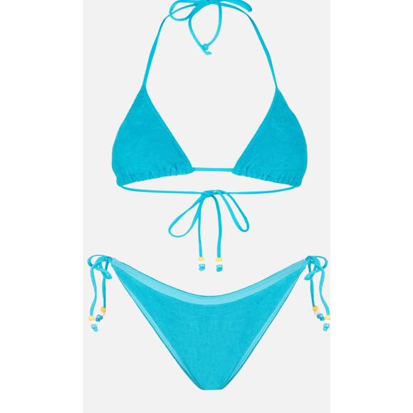 MC2 Saint Barth Blue Terry Cloth Triangle Bikini Set - Size M - Picture 9 of 9